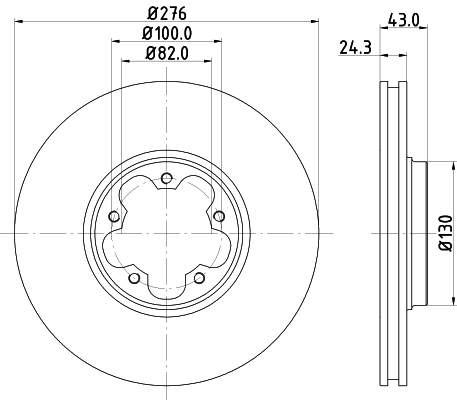 Tarcza hamulcowa HELLA 8DD 355 108-121