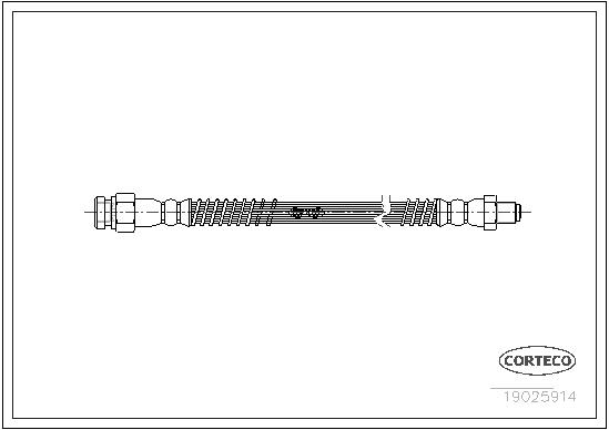 Przewód hamulcowy elastyczny CORTECO 19025914