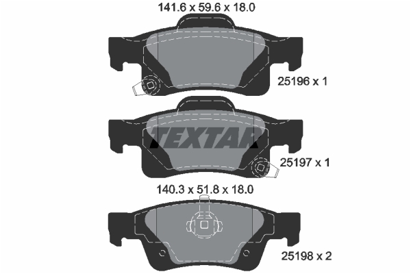 Klocki hamulcowe TEXTAR 2519601