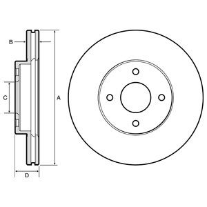 Tarcza hamulcowa DELPHI BG4454