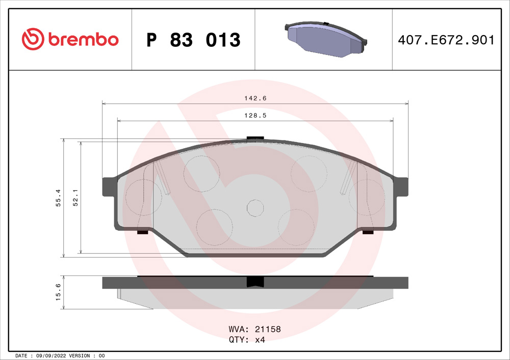 Klocki hamulcowe BREMBO P 83 013