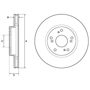 Tarcza hamulcowa DELPHI BG4774C