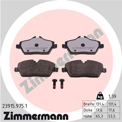 Klocki hamulcowe ZIMMERMANN 23915.975.1