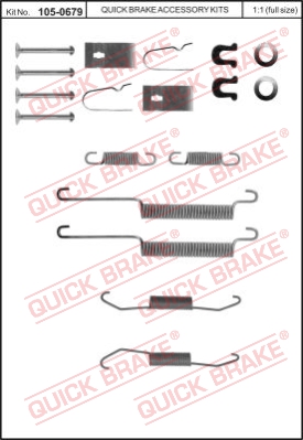 Zestaw dodatków do szczęk hamulcowych QUICK BRAKE 105-0679