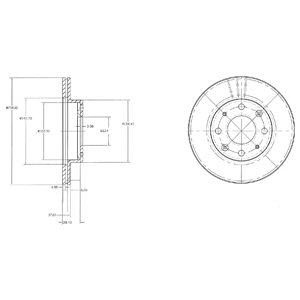 Tarcza hamulcowa DELPHI BG2451