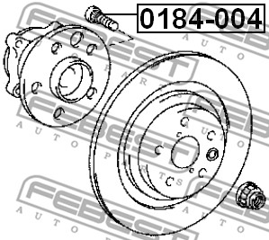 Szpilka koła FEBEST 0184-004