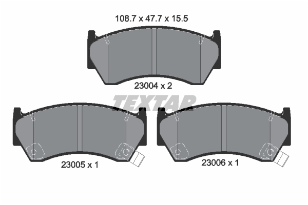 Klocki hamulcowe TEXTAR 2300401