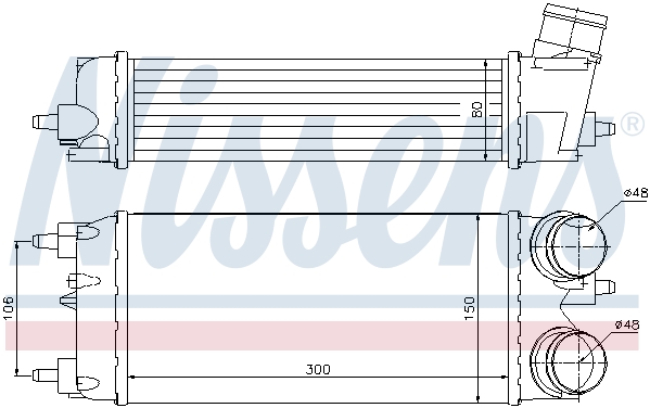 Chłodnica powietrza intercooler NISSENS 96553