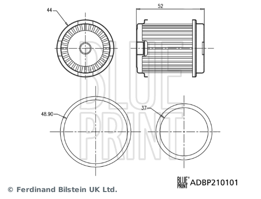 Filtr automatycznej skrzyni biegów BLUE PRINT ADBP210101