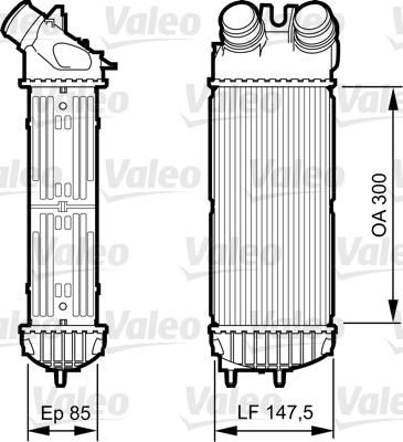 Chłodnica powietrza intercooler VALEO 817706