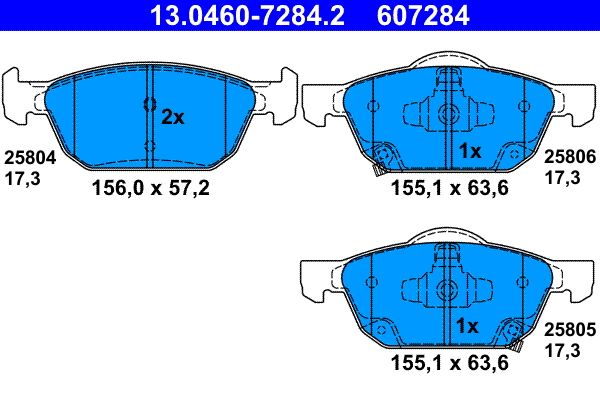 Klocki hamulcowe ATE 13.0460-7284.2