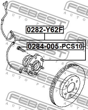 Szpilka koła FEBEST 0284-005-PCS10