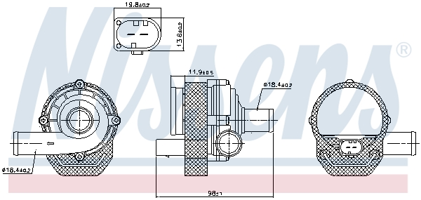 Pompa wody NISSENS 831057