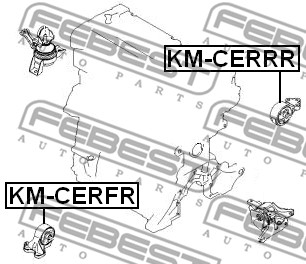 Poduszka silnika FEBEST KM-CERRR