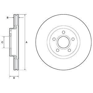Tarcza hamulcowa DELPHI BG4676C