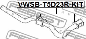 Guma stabilizatora FEBEST VWSB-T5D23R-KIT