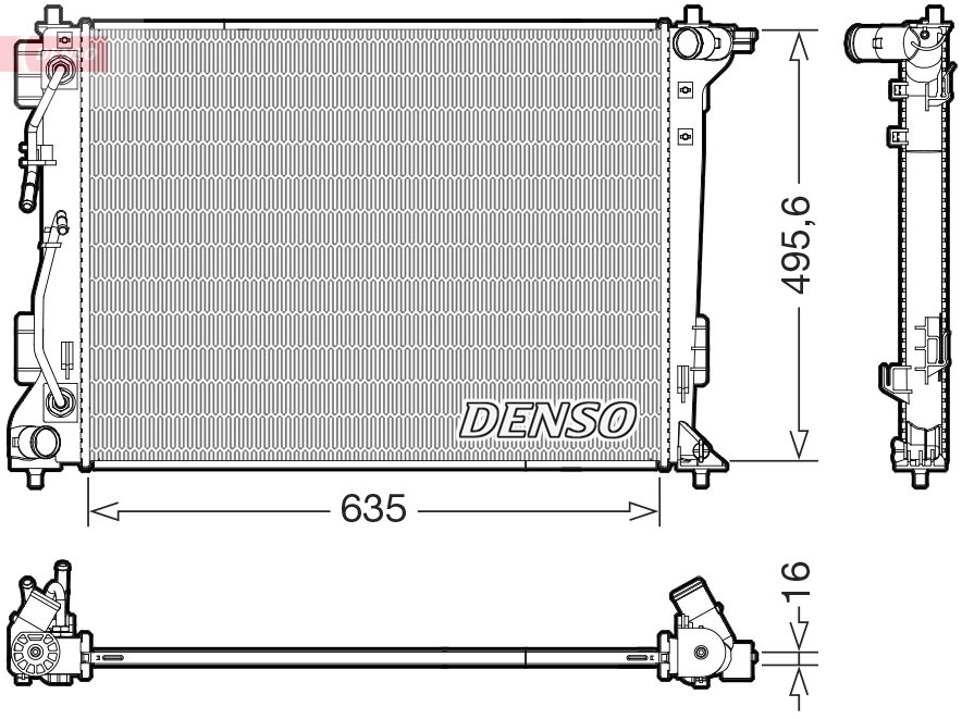 Chłodnica, układ chłodzenia silnika DENSO DRM41036