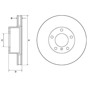 Tarcza hamulcowa DELPHI BG9145C