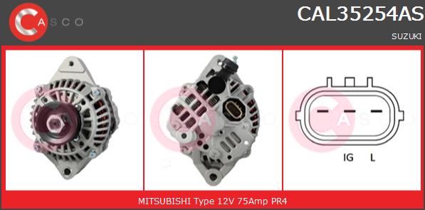 Alternator CASCO CAL35254AS