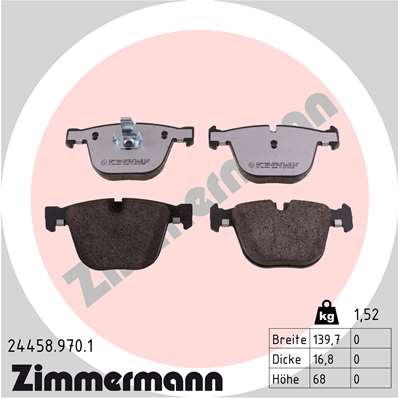Klocki hamulcowe ZIMMERMANN 24458.970.1