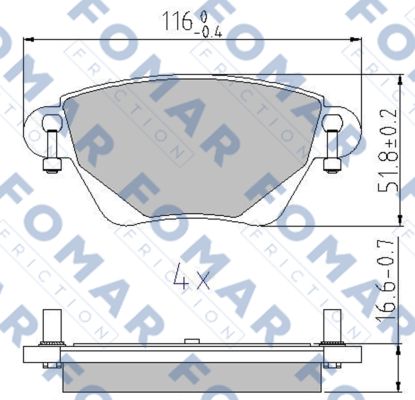 Klocki hamulcowe FOMAR FRICTION FO 815381