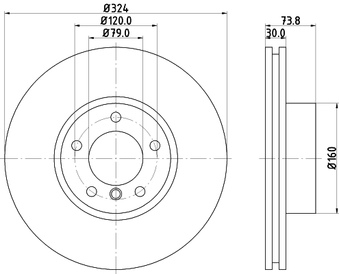 Tarcza hamulcowa HELLA 8DD 355 107-711