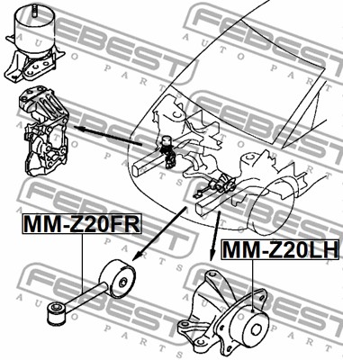 Poduszka silnika FEBEST MM-Z20LH
