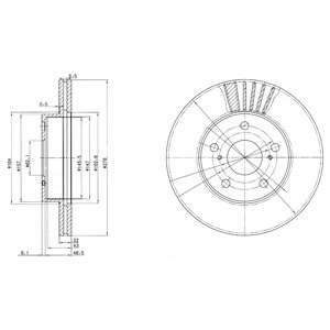Tarcza hamulcowa DELPHI BG3171