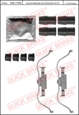 Zestaw akcesoriów montażowych  klocków hamulcowych QUICK BRAKE 109-1790