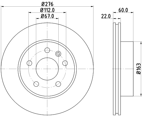 Tarcza hamulcowa HELLA 8DD 355 127-231