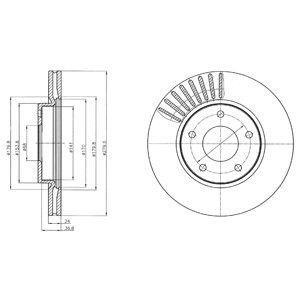 Tarcza hamulcowa DELPHI BG4282C