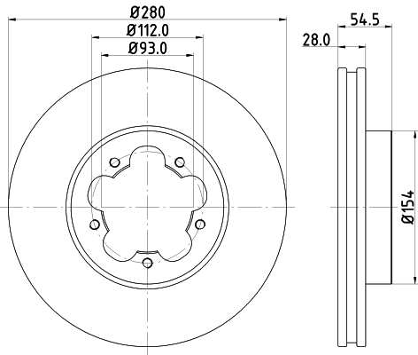 Tarcza hamulcowa HELLA PAGID 8DD 355 128-621