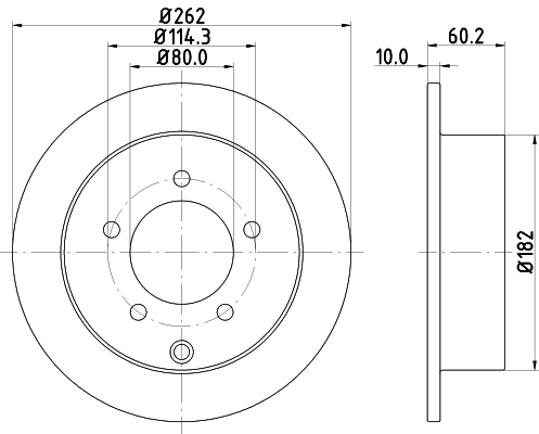 Tarcza hamulcowa HELLA 8DD 355 119-181