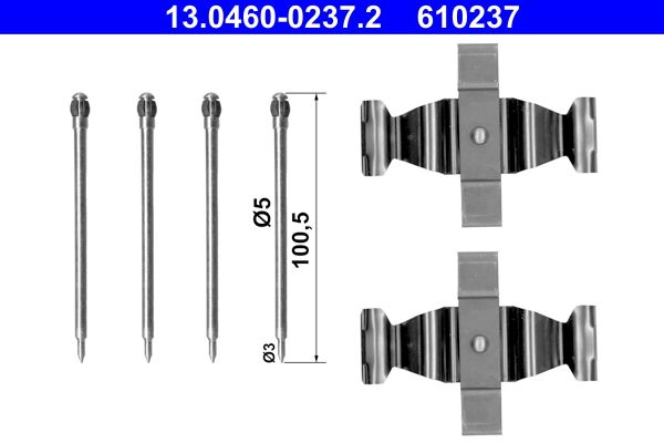 Zestaw akcesoriów montażowych  klocków hamulcowych ATE 13.0460-0237.2