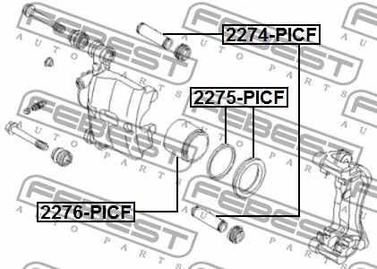 Tłoczek zacisku hamulcowego FEBEST 2276-PICF