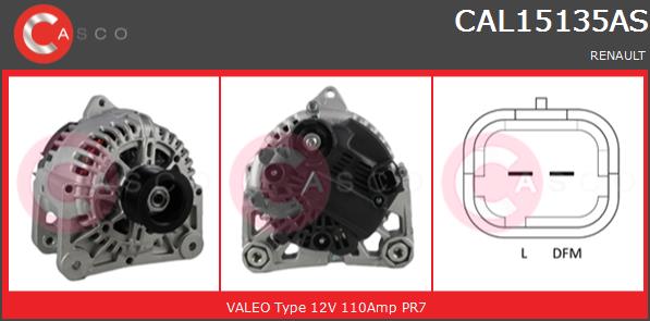 Alternator CASCO CAL15135AS