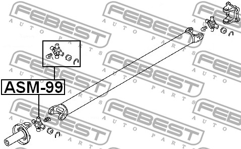 Łącznik wału napędowego FEBEST ASM-99