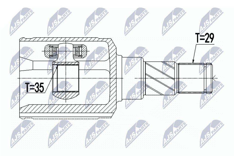 Dystans gumowy, resorowanie NTY AB-VW-007