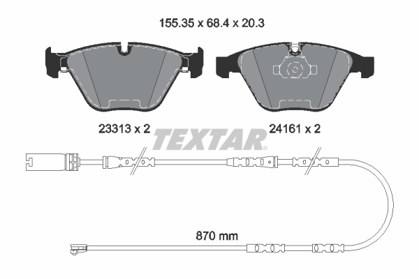 Klocki hamulcowe TEXTAR 2331307