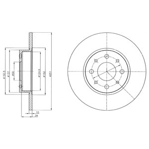 Tarcza hamulcowa DELPHI BG4312