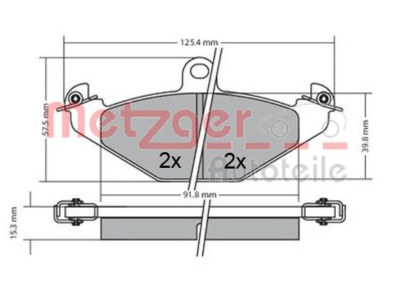 Klocki hamulcowe METZGER 1170362