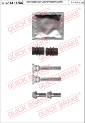 Zestaw tulei prowadzących zacisk hamulca QUICK BRAKE 113-1475X