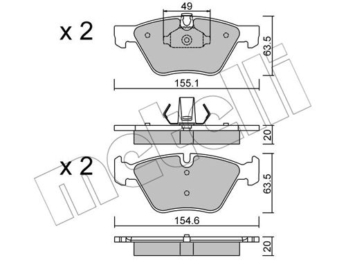 Klocki hamulcowe METELLI 22-0557-0
