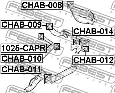 Tuleja wahacza FEBEST CHAB-012