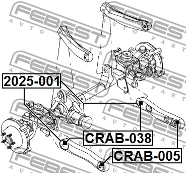 Tuleja wahacza FEBEST CRAB-038
