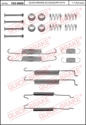 Zestaw dodatków do szczęk hamulcowych QUICK BRAKE 105-0680