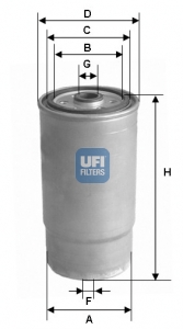 Filtr paliwa UFI 24.525.00