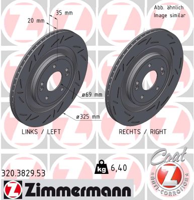 Tarcza hamulcowa ZIMMERMANN 320.3829.53