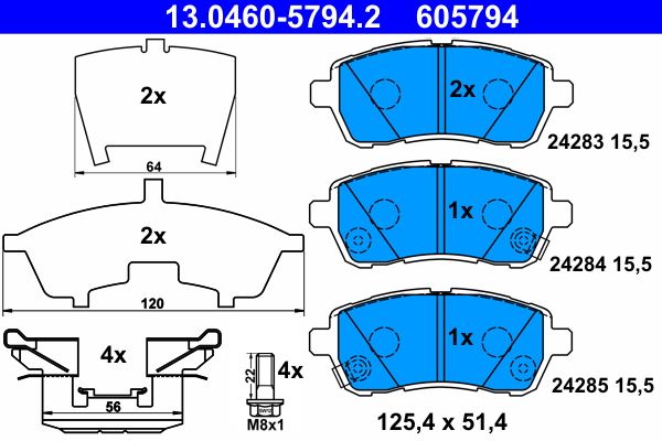 Klocki hamulcowe ATE 13.0460-5794.2