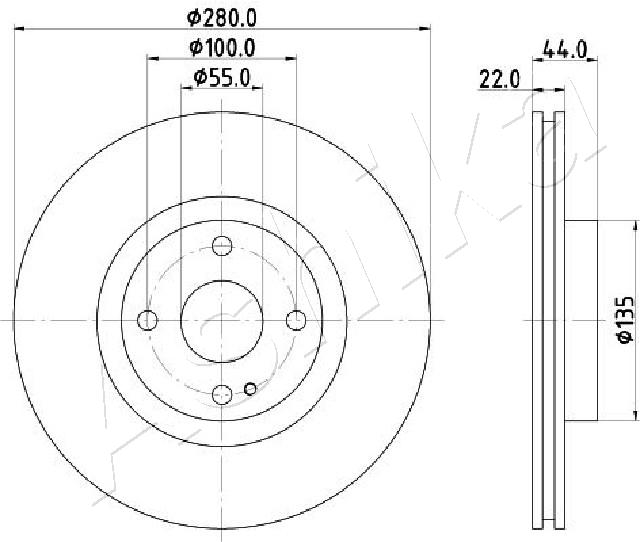 Tarcza hamulcowa ASHIKA 60-03-370C